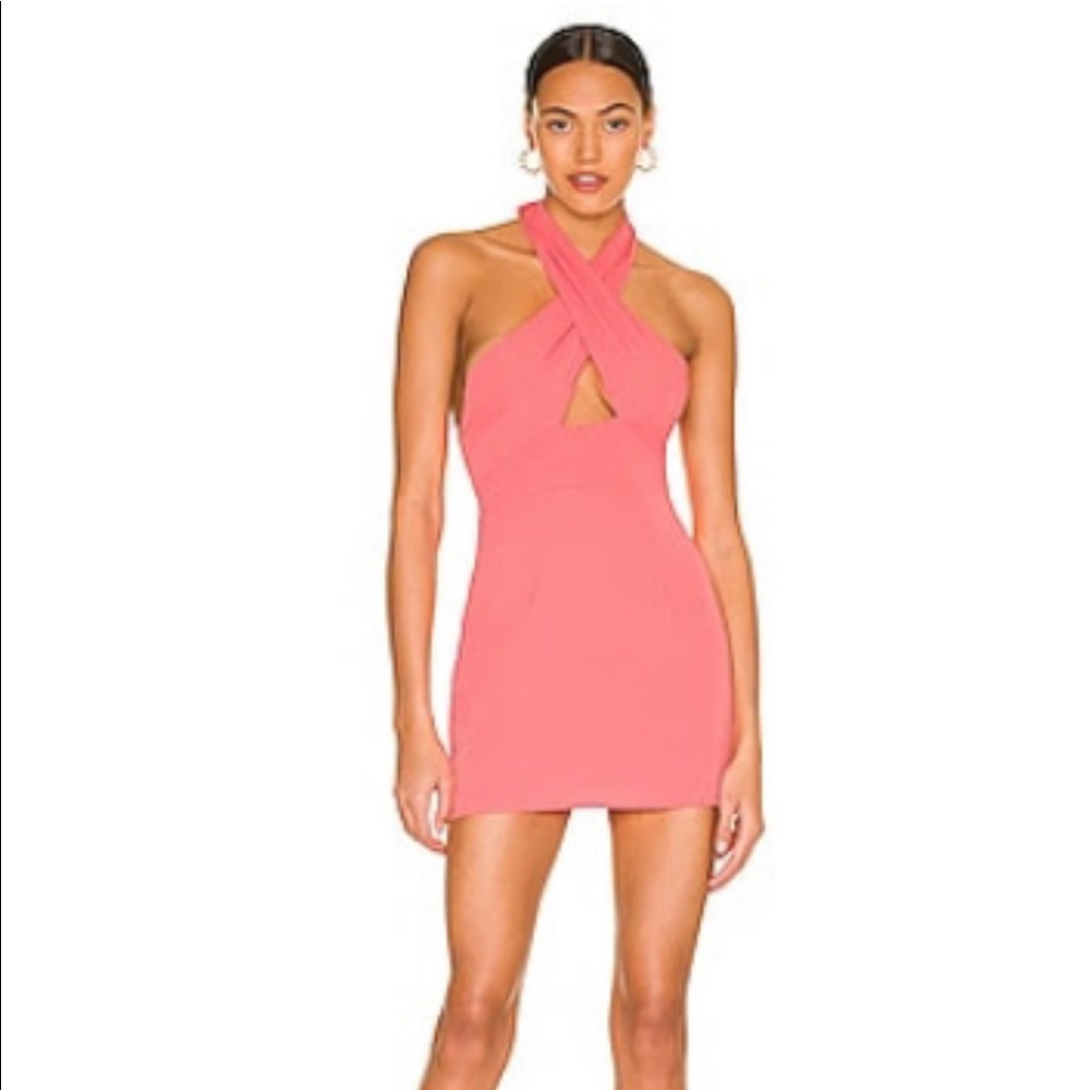 Revolve dress
GRACE CROSS FRONT DRESS IN PINK